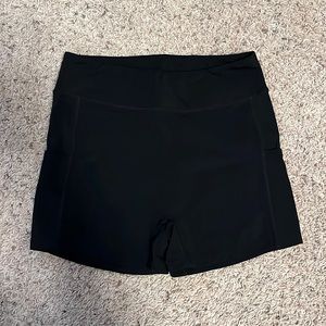 Black high waisted spandex shorts